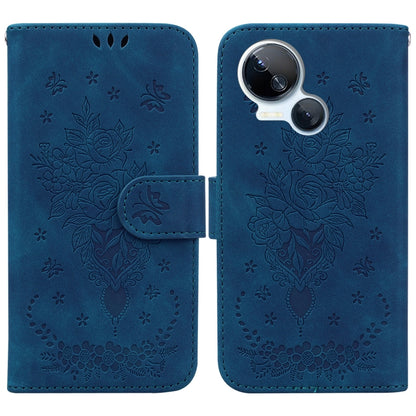 ซองใส่โทรศัพท์หนังนูนกุหลาบผีเสื้อ, For Tecno Camon 20 Pro 4G, For Tecno Pova 5, For Tecno Spark 10 5G, For Tecno Spark 10 Pro, For Tecno Spark 10 / Spark 10C