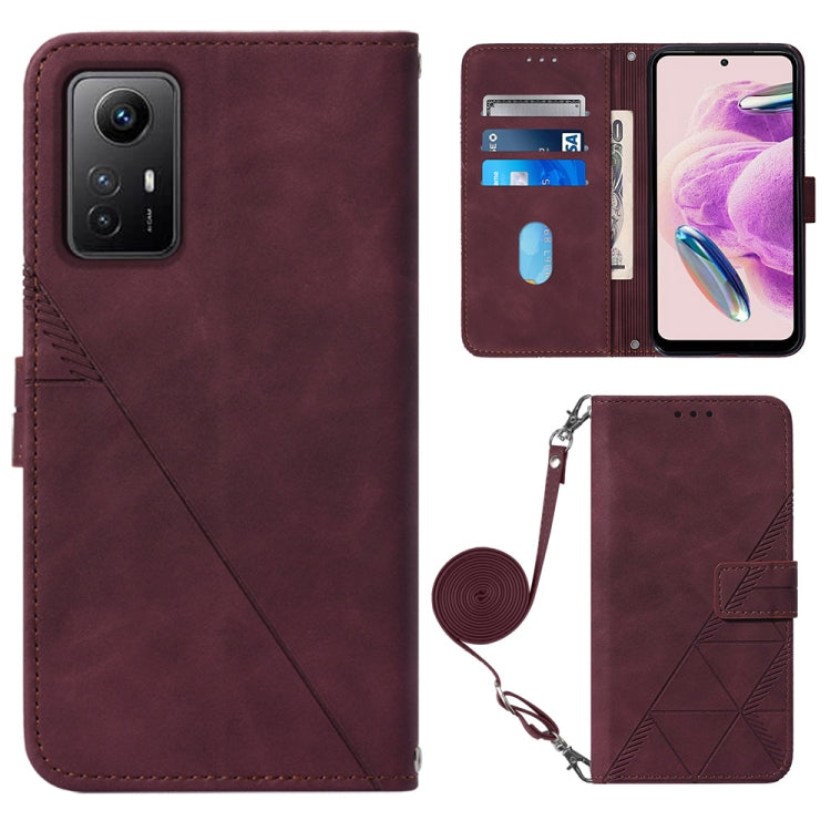 ซองใส่โทรศัพท์หนังพลิกลายนูน 3D ของ Crossbody, For Xiaomi Redmi Note 12S 4G Global, For Xiaomi Poco F5 5G/Redmi Note 12 Turbo, For Xiaomi Poco F5 Pro 5G/Redmi K60
