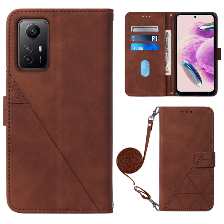 ซองใส่โทรศัพท์หนังพลิกลายนูน 3D ของ Crossbody, For Xiaomi Redmi Note 12S 4G Global, For Xiaomi Poco F5 5G/Redmi Note 12 Turbo, For Xiaomi Poco F5 Pro 5G/Redmi K60