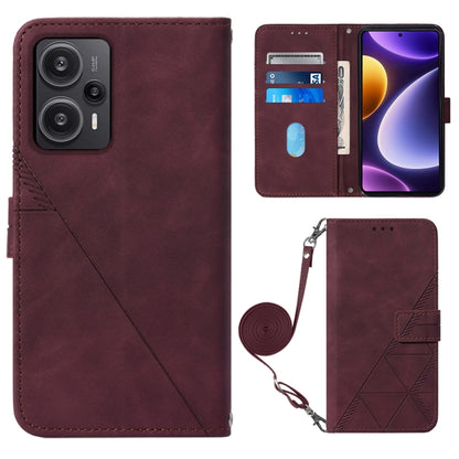 ซองใส่โทรศัพท์หนังพลิกลายนูน 3D ของ Crossbody, For Xiaomi Redmi Note 12S 4G Global, For Xiaomi Poco F5 5G/Redmi Note 12 Turbo, For Xiaomi Poco F5 Pro 5G/Redmi K60