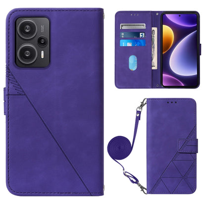 ซองใส่โทรศัพท์หนังพลิกลายนูน 3D ของ Crossbody, For Xiaomi Redmi Note 12S 4G Global, For Xiaomi Poco F5 5G/Redmi Note 12 Turbo, For Xiaomi Poco F5 Pro 5G/Redmi K60