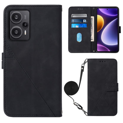 ซองใส่โทรศัพท์หนังพลิกลายนูน 3D ของ Crossbody, For Xiaomi Redmi Note 12S 4G Global, For Xiaomi Poco F5 5G/Redmi Note 12 Turbo, For Xiaomi Poco F5 Pro 5G/Redmi K60