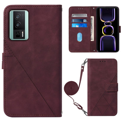 ซองใส่โทรศัพท์หนังพลิกลายนูน 3D ของ Crossbody, For Xiaomi Redmi Note 12S 4G Global, For Xiaomi Poco F5 5G/Redmi Note 12 Turbo, For Xiaomi Poco F5 Pro 5G/Redmi K60