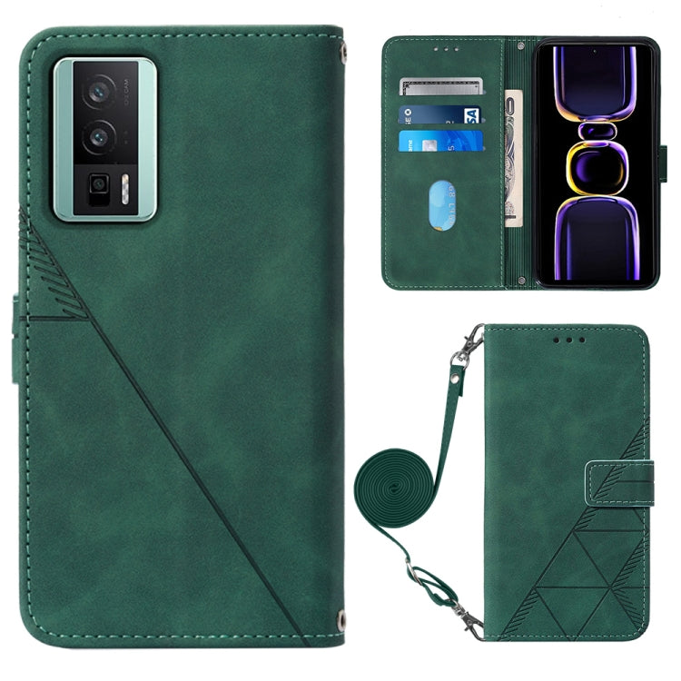 ซองใส่โทรศัพท์หนังพลิกลายนูน 3D ของ Crossbody, For Xiaomi Redmi Note 12S 4G Global, For Xiaomi Poco F5 5G/Redmi Note 12 Turbo, For Xiaomi Poco F5 Pro 5G/Redmi K60
