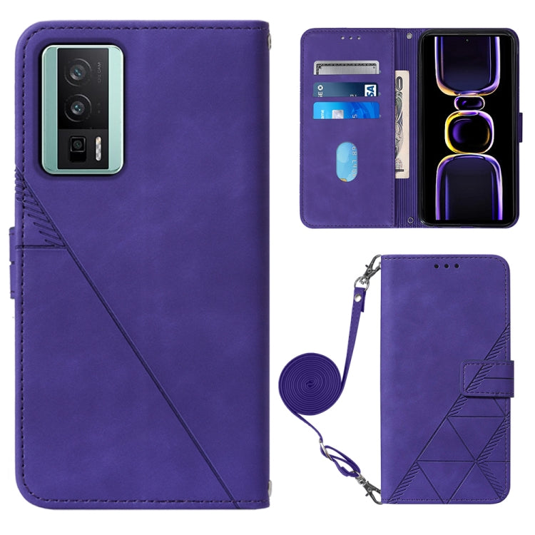 ซองใส่โทรศัพท์หนังพลิกลายนูน 3D ของ Crossbody, For Xiaomi Redmi Note 12S 4G Global, For Xiaomi Poco F5 5G/Redmi Note 12 Turbo, For Xiaomi Poco F5 Pro 5G/Redmi K60