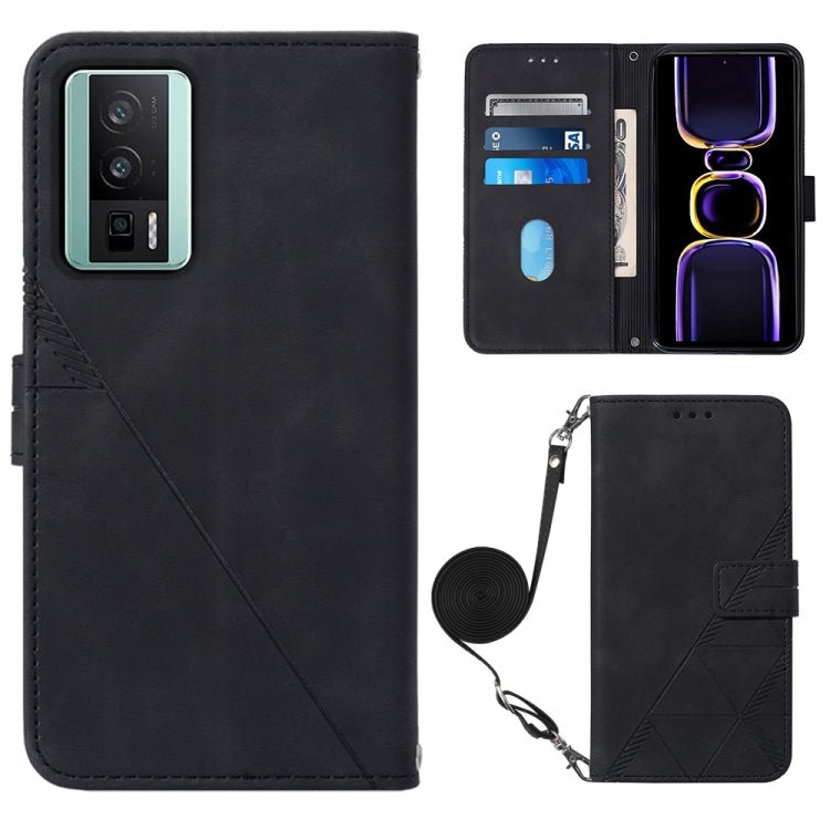 ซองใส่โทรศัพท์หนังพลิกลายนูน 3D ของ Crossbody, For Xiaomi Redmi Note 12S 4G Global, For Xiaomi Poco F5 5G/Redmi Note 12 Turbo, For Xiaomi Poco F5 Pro 5G/Redmi K60