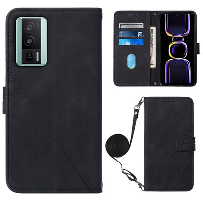ซองใส่โทรศัพท์หนังพลิกลายนูน 3D ของ Crossbody, For Xiaomi Redmi Note 12S 4G Global, For Xiaomi Poco F5 5G/Redmi Note 12 Turbo, For Xiaomi Poco F5 Pro 5G/Redmi K60