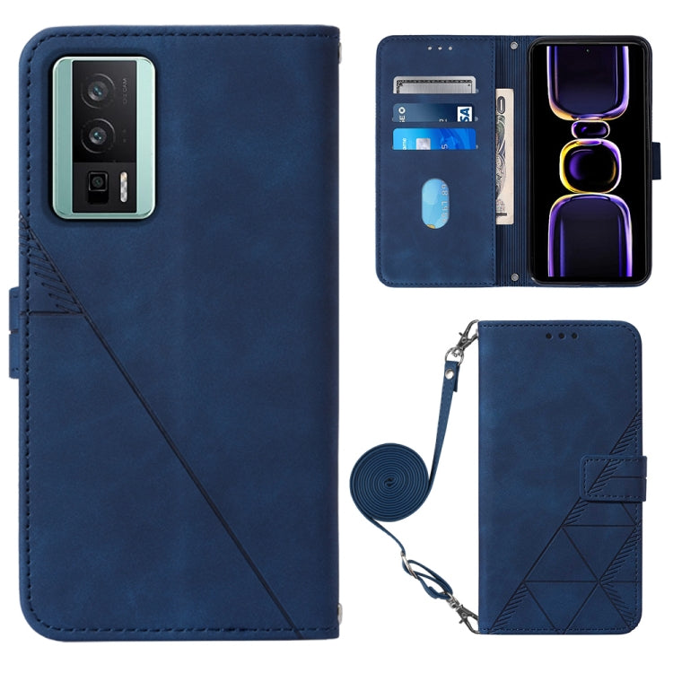 ซองใส่โทรศัพท์หนังพลิกลายนูน 3D ของ Crossbody, For Xiaomi Redmi Note 12S 4G Global, For Xiaomi Poco F5 5G/Redmi Note 12 Turbo, For Xiaomi Poco F5 Pro 5G/Redmi K60