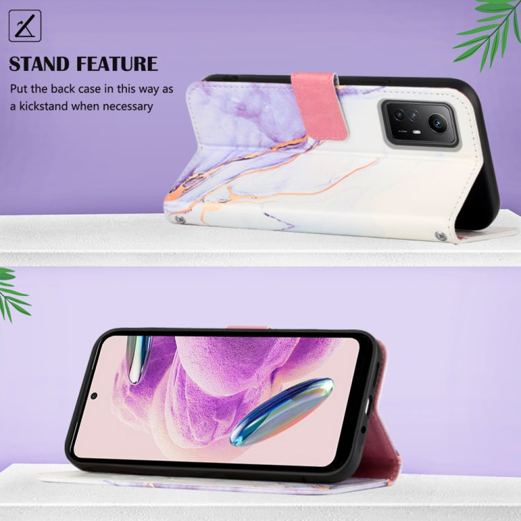 PT003 เคสโทรศัพท์หนังพลิกลายหินอ่อน, For Xiaomi Redmi Note 12S 4G Global, For Xiaomi 13T, For Xiaomi Poco F5 5G/Redmi Note 12 Turbo, For Xiaomi Poco F5 Pro 5G/Redmi K60