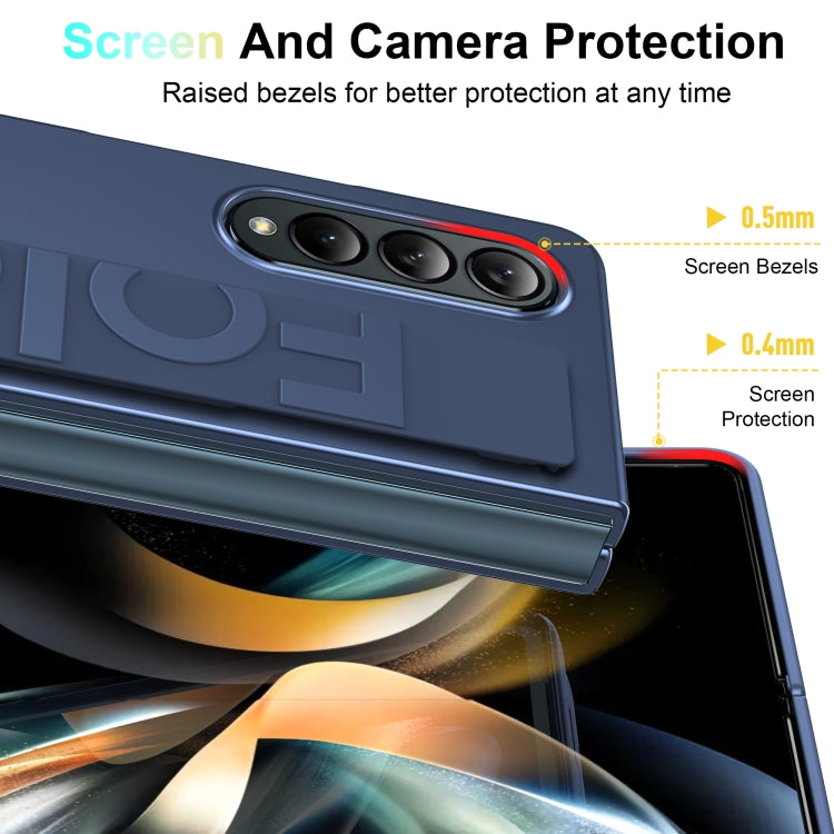 ที่ใส่สายรัดข้อมือซิลิโคนเคสโทรศัพท์แบบพับได้, For Samsung Galaxy Z Fold4, For Samsung Galaxy Z Fold3