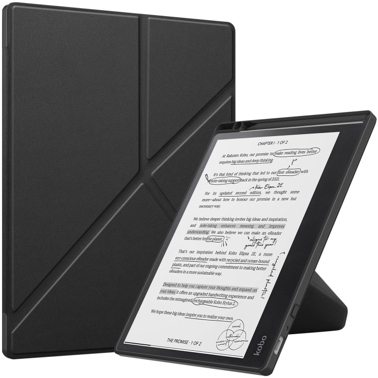 เคสสมาร์ทแท็บเล็ตหนัง TPU เปลี่ยนรูปสีทึบ, For Kobo Elipsa 2E