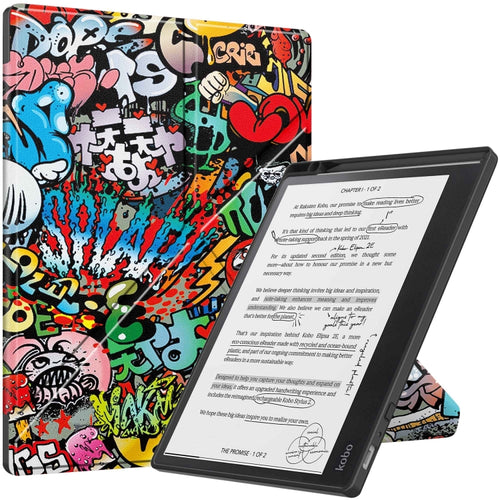 เคสสมาร์ทแท็บเล็ตหนัง TPU เปลี่ยนรูปทาสี, For Kobo Elipsa 2E