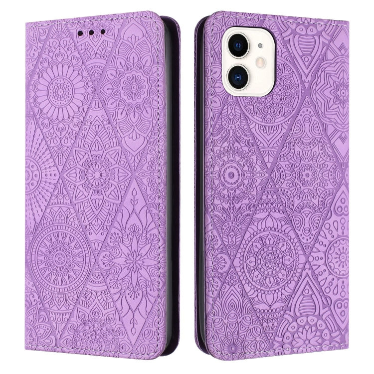 เคสโทรศัพท์หนังดูดซับนูนชาติพันธุ์, For iPhone 11, For iPhone 11 Pro, For iPhone 11 Pro Max, For iPhone X / XS, For iPhone XR, For iPhone XS Max, For iPhone SE 2022 / 7 / 8, For iPhone 7 Plus / 8 Plus