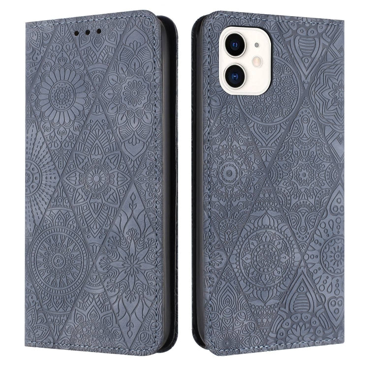 เคสโทรศัพท์หนังดูดซับนูนชาติพันธุ์, For iPhone 11, For iPhone 11 Pro, For iPhone 11 Pro Max, For iPhone X / XS, For iPhone XR, For iPhone XS Max, For iPhone SE 2022 / 7 / 8, For iPhone 7 Plus / 8 Plus
