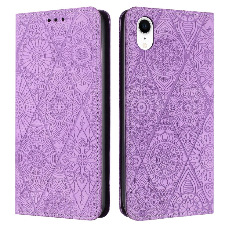 เคสโทรศัพท์หนังดูดซับนูนชาติพันธุ์, For iPhone 11, For iPhone 11 Pro, For iPhone 11 Pro Max, For iPhone X / XS, For iPhone XR, For iPhone XS Max, For iPhone SE 2022 / 7 / 8, For iPhone 7 Plus / 8 Plus