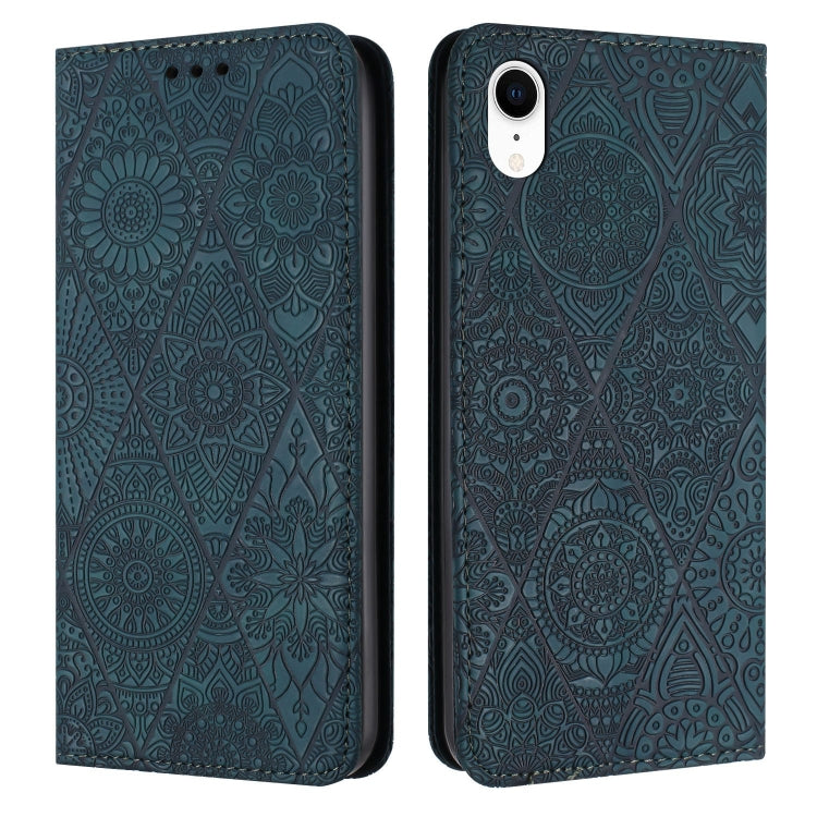 เคสโทรศัพท์หนังดูดซับนูนชาติพันธุ์, For iPhone 11, For iPhone 11 Pro, For iPhone 11 Pro Max, For iPhone X / XS, For iPhone XR, For iPhone XS Max, For iPhone SE 2022 / 7 / 8, For iPhone 7 Plus / 8 Plus