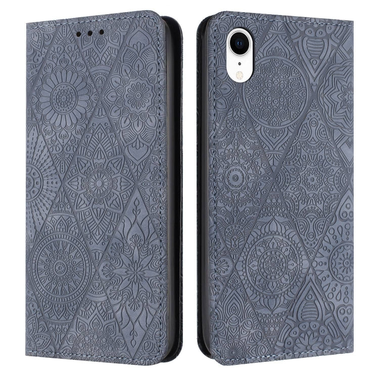 เคสโทรศัพท์หนังดูดซับนูนชาติพันธุ์, For iPhone 11, For iPhone 11 Pro, For iPhone 11 Pro Max, For iPhone X / XS, For iPhone XR, For iPhone XS Max, For iPhone SE 2022 / 7 / 8, For iPhone 7 Plus / 8 Plus