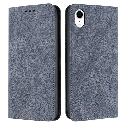 เคสโทรศัพท์หนังดูดซับนูนชาติพันธุ์, For iPhone 11, For iPhone 11 Pro, For iPhone 11 Pro Max, For iPhone X / XS, For iPhone XR, For iPhone XS Max, For iPhone SE 2022 / 7 / 8, For iPhone 7 Plus / 8 Plus