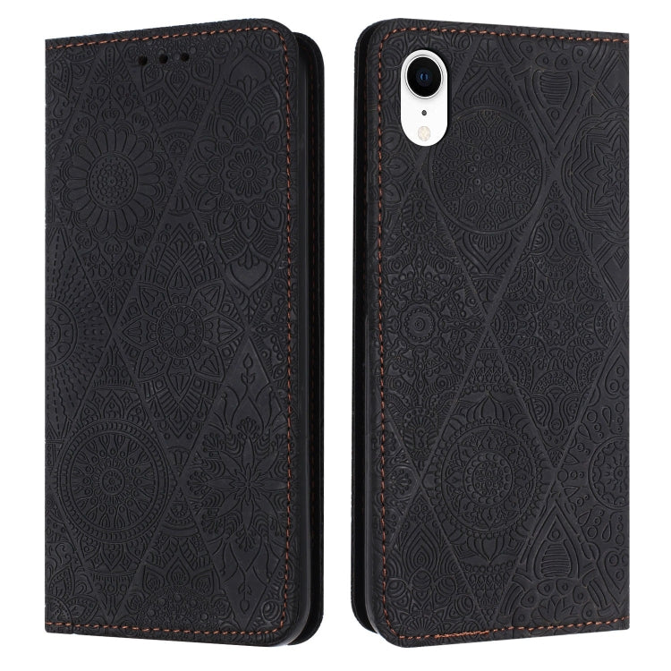 เคสโทรศัพท์หนังดูดซับนูนชาติพันธุ์, For iPhone 11, For iPhone 11 Pro, For iPhone 11 Pro Max, For iPhone X / XS, For iPhone XR, For iPhone XS Max, For iPhone SE 2022 / 7 / 8, For iPhone 7 Plus / 8 Plus
