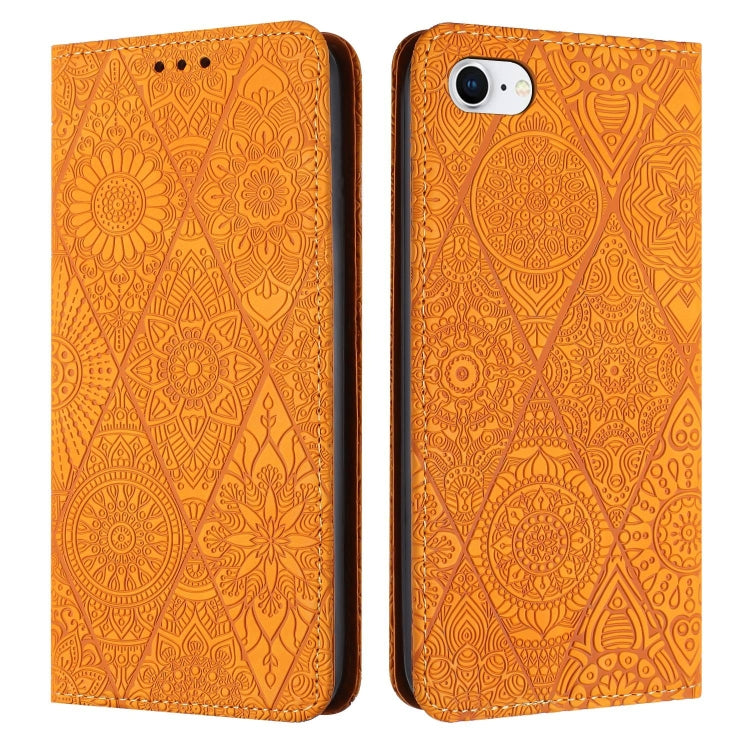 เคสโทรศัพท์หนังดูดซับนูนชาติพันธุ์, For iPhone 11, For iPhone 11 Pro, For iPhone 11 Pro Max, For iPhone X / XS, For iPhone XR, For iPhone XS Max, For iPhone SE 2022 / 7 / 8, For iPhone 7 Plus / 8 Plus