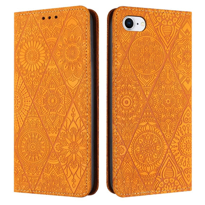 เคสโทรศัพท์หนังดูดซับนูนชาติพันธุ์, For iPhone 11, For iPhone 11 Pro, For iPhone 11 Pro Max, For iPhone X / XS, For iPhone XR, For iPhone XS Max, For iPhone SE 2022 / 7 / 8, For iPhone 7 Plus / 8 Plus