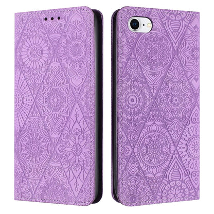 เคสโทรศัพท์หนังดูดซับนูนชาติพันธุ์, For iPhone 11, For iPhone 11 Pro, For iPhone 11 Pro Max, For iPhone X / XS, For iPhone XR, For iPhone XS Max, For iPhone SE 2022 / 7 / 8, For iPhone 7 Plus / 8 Plus