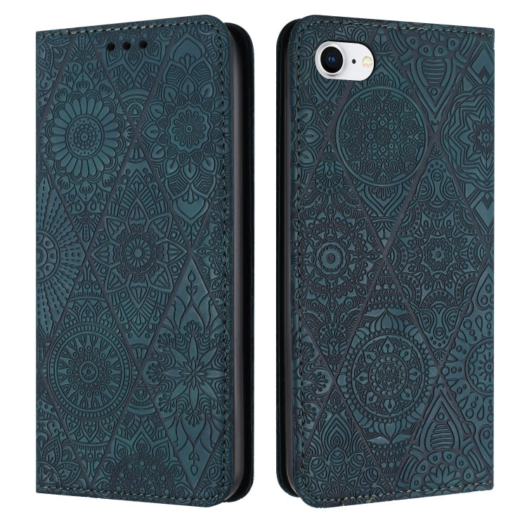 เคสโทรศัพท์หนังดูดซับนูนชาติพันธุ์, For iPhone 11, For iPhone 11 Pro, For iPhone 11 Pro Max, For iPhone X / XS, For iPhone XR, For iPhone XS Max, For iPhone SE 2022 / 7 / 8, For iPhone 7 Plus / 8 Plus