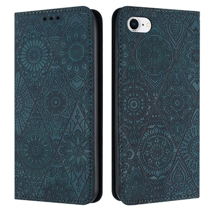 เคสโทรศัพท์หนังดูดซับนูนชาติพันธุ์, For iPhone 11, For iPhone 11 Pro, For iPhone 11 Pro Max, For iPhone X / XS, For iPhone XR, For iPhone XS Max, For iPhone SE 2022 / 7 / 8, For iPhone 7 Plus / 8 Plus