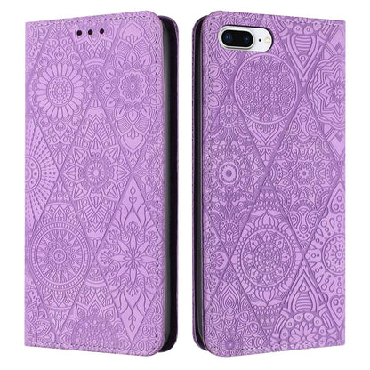 เคสโทรศัพท์หนังดูดซับนูนชาติพันธุ์, For iPhone 11, For iPhone 11 Pro, For iPhone 11 Pro Max, For iPhone X / XS, For iPhone XR, For iPhone XS Max, For iPhone SE 2022 / 7 / 8, For iPhone 7 Plus / 8 Plus