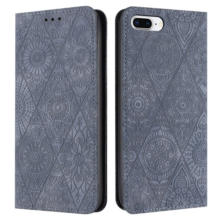 เคสโทรศัพท์หนังดูดซับนูนชาติพันธุ์, For iPhone 11, For iPhone 11 Pro, For iPhone 11 Pro Max, For iPhone X / XS, For iPhone XR, For iPhone XS Max, For iPhone SE 2022 / 7 / 8, For iPhone 7 Plus / 8 Plus