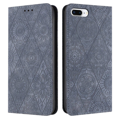เคสโทรศัพท์หนังดูดซับนูนชาติพันธุ์, For iPhone 11, For iPhone 11 Pro, For iPhone 11 Pro Max, For iPhone X / XS, For iPhone XR, For iPhone XS Max, For iPhone SE 2022 / 7 / 8, For iPhone 7 Plus / 8 Plus