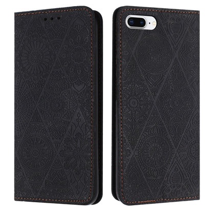 เคสโทรศัพท์หนังดูดซับนูนชาติพันธุ์, For iPhone 11, For iPhone 11 Pro, For iPhone 11 Pro Max, For iPhone X / XS, For iPhone XR, For iPhone XS Max, For iPhone SE 2022 / 7 / 8, For iPhone 7 Plus / 8 Plus