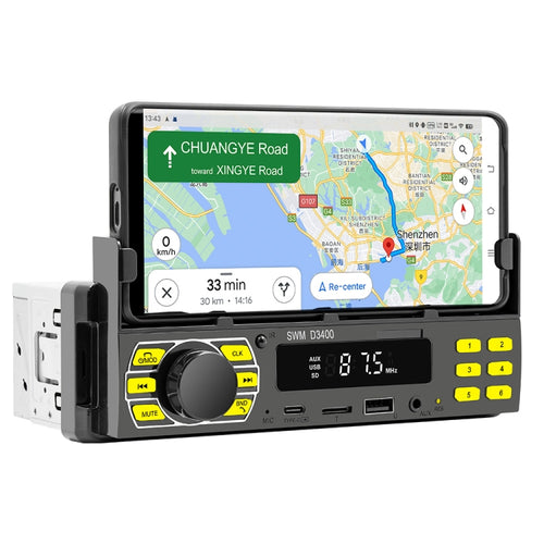 SWM D3400 เครื่องเล่น MP3 บลูทูธในรถยนต์รองรับ Smart Voice Assistant / FM