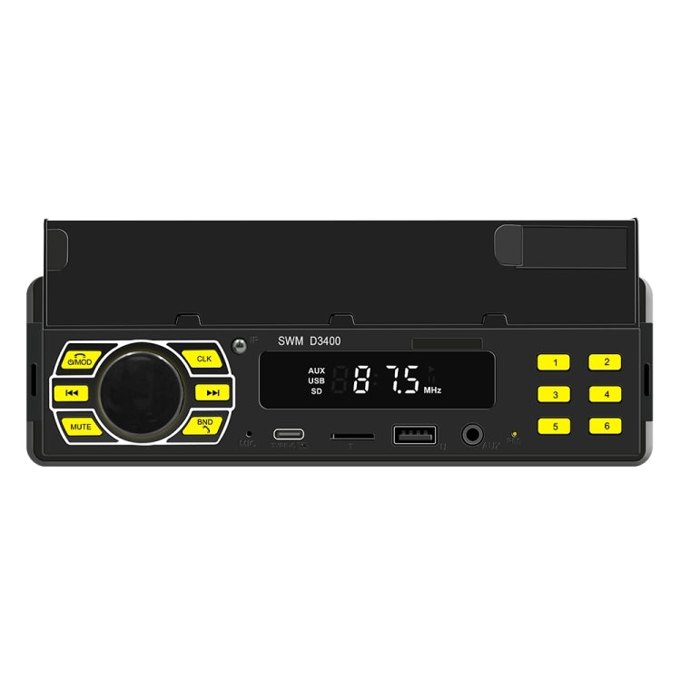 SWM D3400 เครื่องเล่น MP3 บลูทูธในรถยนต์รองรับ Smart Voice Assistant / FM