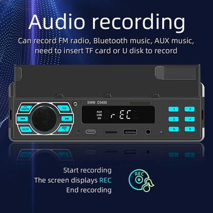 SWM D3400 เครื่องเล่น MP3 บลูทูธในรถยนต์รองรับ Smart Voice Assistant / FM