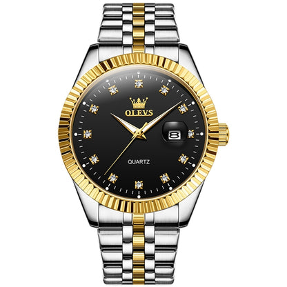 OLEVS 5526 Men Diamond Set นาฬิกาควอทซ์กันน้ำเรืองแสง