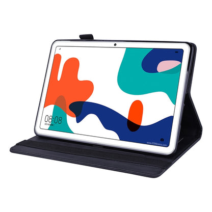 ซองหนังลายลูกวัวแบบพับคู่พร้อมตัวยึดและช่องเสียบการ์ดและช่องเสียบปากกาและแถบยางยืด, For Huawei MatePad 10.4, For Huawei MediaPad M6 10.8, For Lenovo Tab M8 TB-8505F 8505X 8.0