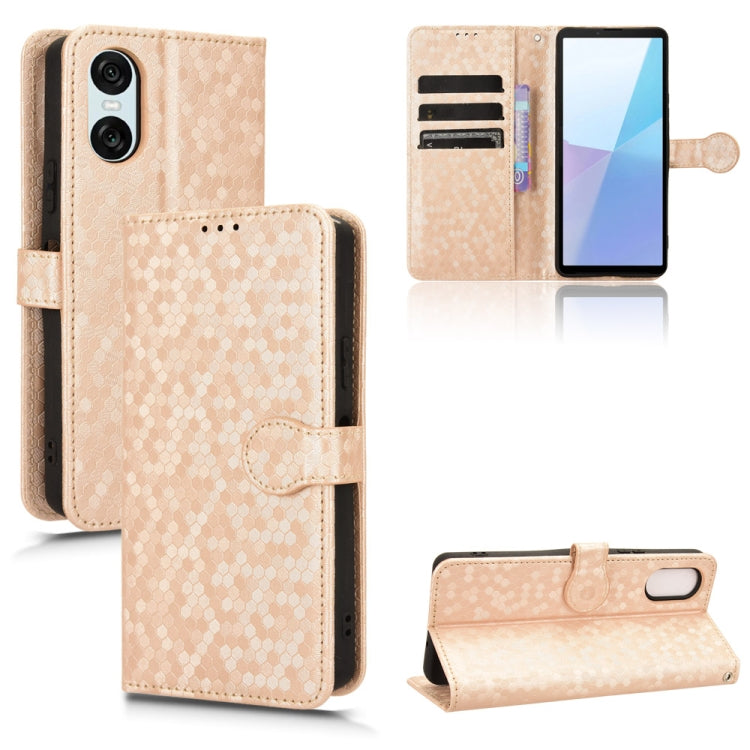 เคสโทรศัพท์หนังลายจุดรังผึ้ง, For Sony Xperia 1 VIII, For Sony Xperia 10 VII, For Sony Xperia 1 VII, For Sony Xperia 10 VI, For Sony Xperia 1 VI, For Sony Xperia 1 V, For Sony Xperia 10 V