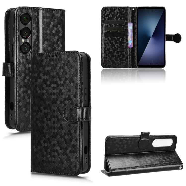 เคสโทรศัพท์หนังลายจุดรังผึ้ง, For Sony Xperia 1 VIII, For Sony Xperia 10 VII, For Sony Xperia 1 VII, For Sony Xperia 10 VI, For Sony Xperia 1 VI, For Sony Xperia 1 V, For Sony Xperia 10 V