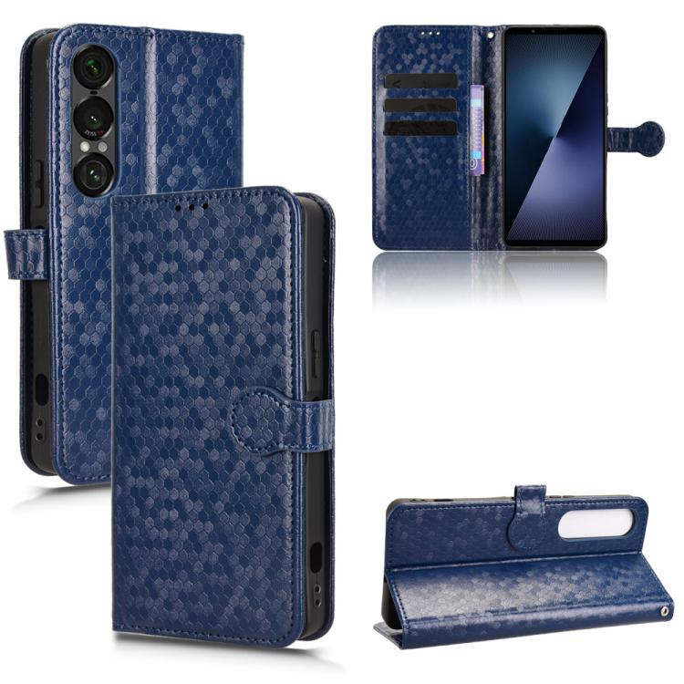 เคสโทรศัพท์หนังลายจุดรังผึ้ง, For Sony Xperia 1 VIII, For Sony Xperia 10 VII, For Sony Xperia 1 VII, For Sony Xperia 10 VI, For Sony Xperia 1 VI, For Sony Xperia 1 V, For Sony Xperia 10 V