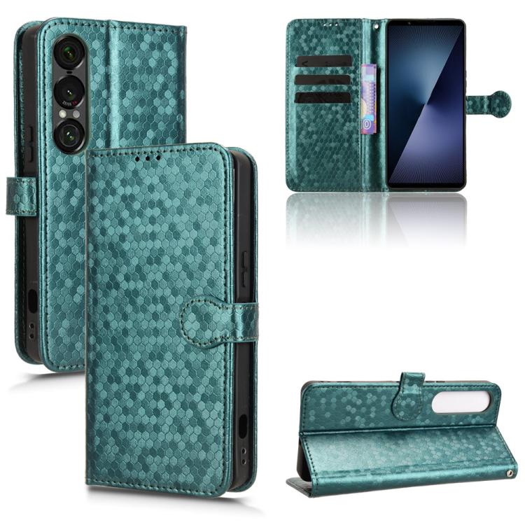 เคสโทรศัพท์หนังลายจุดรังผึ้ง, For Sony Xperia 1 VIII, For Sony Xperia 10 VII, For Sony Xperia 1 VII, For Sony Xperia 10 VI, For Sony Xperia 1 VI, For Sony Xperia 1 V, For Sony Xperia 10 V