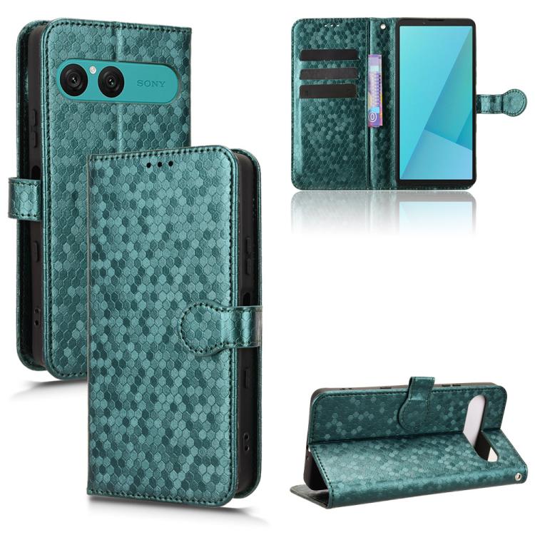 เคสโทรศัพท์หนังลายจุดรังผึ้ง, For Sony Xperia 1 VIII, For Sony Xperia 10 VII, For Sony Xperia 1 VII, For Sony Xperia 10 VI, For Sony Xperia 1 VI, For Sony Xperia 1 V, For Sony Xperia 10 V