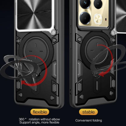 ซองใส่โทรศัพท์แบบแม่เหล็ก Camshield แบบเลื่อนพื้นผิวซีดี, For Infinix Note 40 5G, For Infinix Smart 8 Plus, For Infinix GT 20 Pro, For Infinix Hot 40i / Smart 8, For Infinix Note 30 4G/5G, For Infinix Note 30 Pro 4G, For Infinix Note 30 VIP 5G         ...