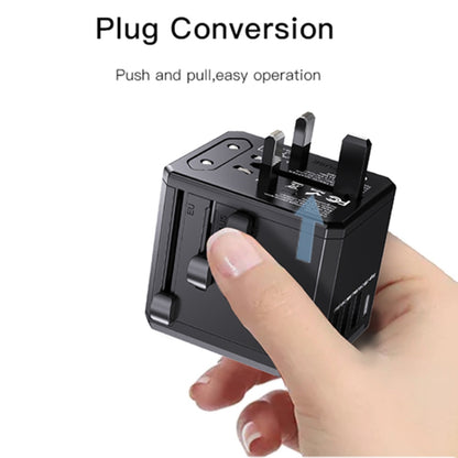 Yesido MC-10 3 พอร์ต USB + Type-C ปลั๊กอเนกประสงค์ Universal Travel Adapter, MC-10