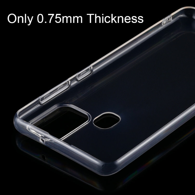 0.75 มม. บางเฉียบโปร่งใส TPU เคสป้องกัน, For Samsung Galaxy A21s, For Xiaomi Redmi Note 9, For Huawei Y6p, For Xiaomi Redmi 10X Pro, For Vivo X50