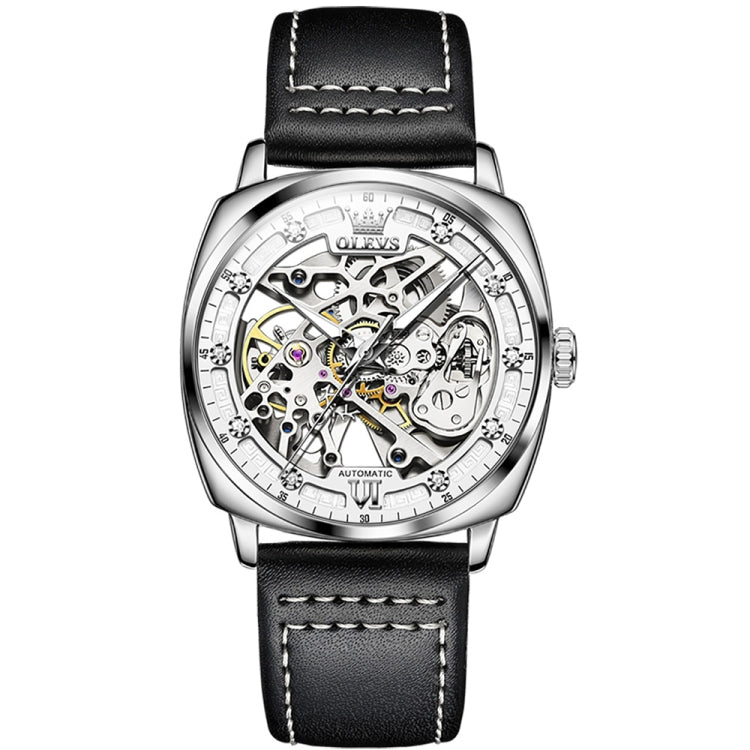 OLEVS 6651 Men Luminous Waterproof Hollow นาฬิกาจักรกล