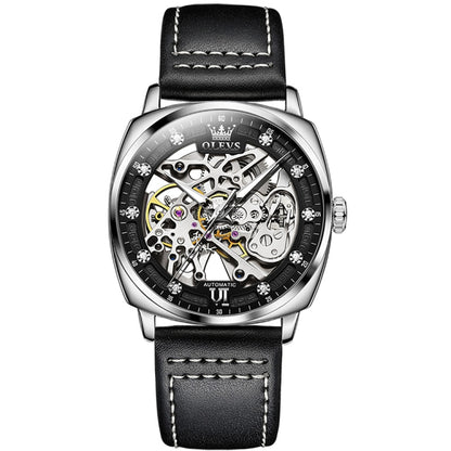OLEVS 6651 Men Luminous Waterproof Hollow นาฬิกาจักรกล