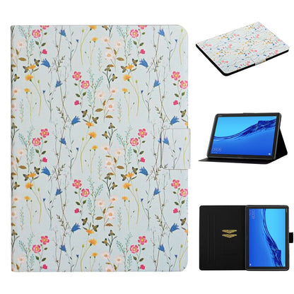ซองหนังพลิกแนวนอนลายดอกไม้พร้อมช่องเสียบการ์ดและตัวยึด, For Huawei MediaPad M5 lite 10.1, For Huawei MediaPad T5, For Lenovo Tab M10, For Lenovo Tab M10 Plus, For Samsung Galaxy Tab A 8.0 2019, For Samsung Galaxy Tab A 10.1 (2019)                      ...