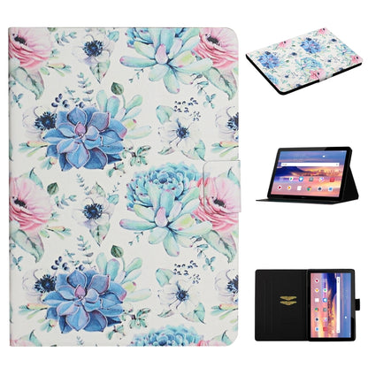 ซองหนังพลิกแนวนอนลายดอกไม้พร้อมช่องเสียบการ์ดและตัวยึด, For Huawei MediaPad M5 lite 10.1, For Huawei MediaPad T5, For Lenovo Tab M10, For Lenovo Tab M10 Plus, For Samsung Galaxy Tab A 8.0 2019, For Samsung Galaxy Tab A 10.1 (2019)                      ...