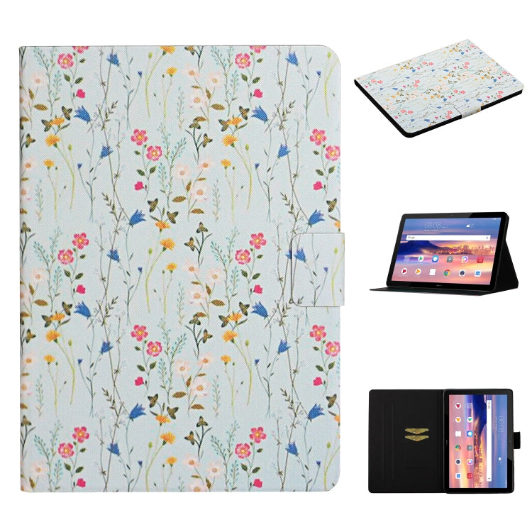 ซองหนังพลิกแนวนอนลายดอกไม้พร้อมช่องเสียบการ์ดและตัวยึด, For Huawei MediaPad M5 lite 10.1, For Huawei MediaPad T5, For Lenovo Tab M10, For Lenovo Tab M10 Plus, For Samsung Galaxy Tab A 8.0 2019, For Samsung Galaxy Tab A 10.1 (2019)                      ...